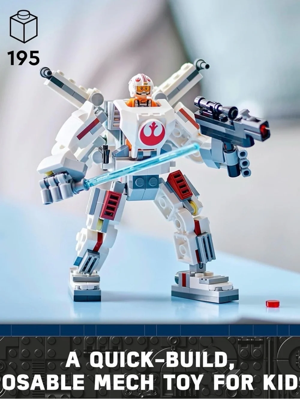 LEGO Star Wars Mechs Luke Skywalker X-Wing Mech 75390 Poseable 195pcs 6+